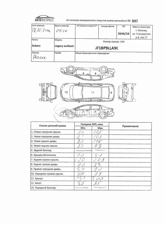 Фото Subaru Legacy 374