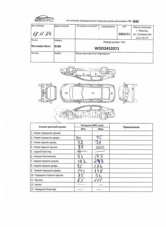 Фото Mercedes-Benz B-класс 382