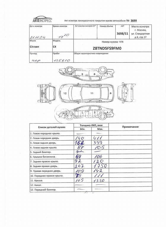 Фото Citroen C4 400