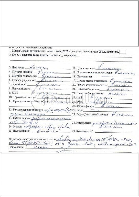 Фото ВАЗ (LADA) Granta 90