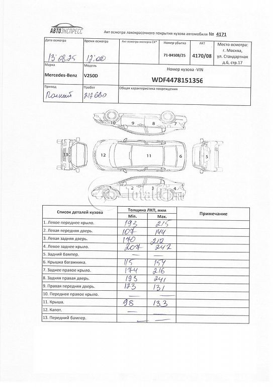 Фото Mercedes-Benz V-класс 446