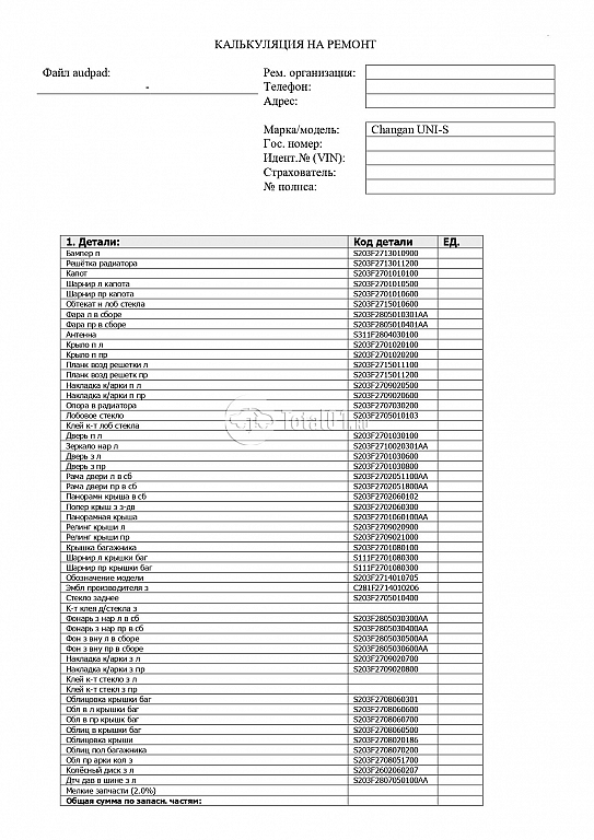 Фото Changan UNI-S 486