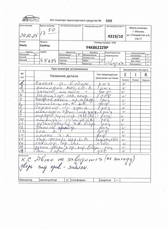 Фото Geely Coolray 310