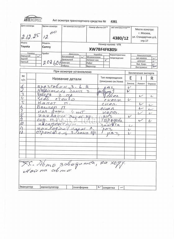 Фото Toyota Camry 416