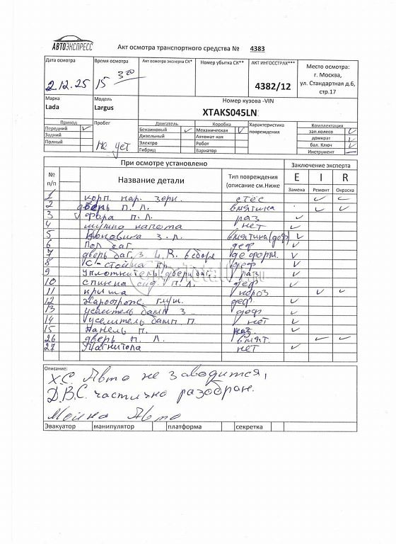 Фото ВАЗ (LADA) Largus 458