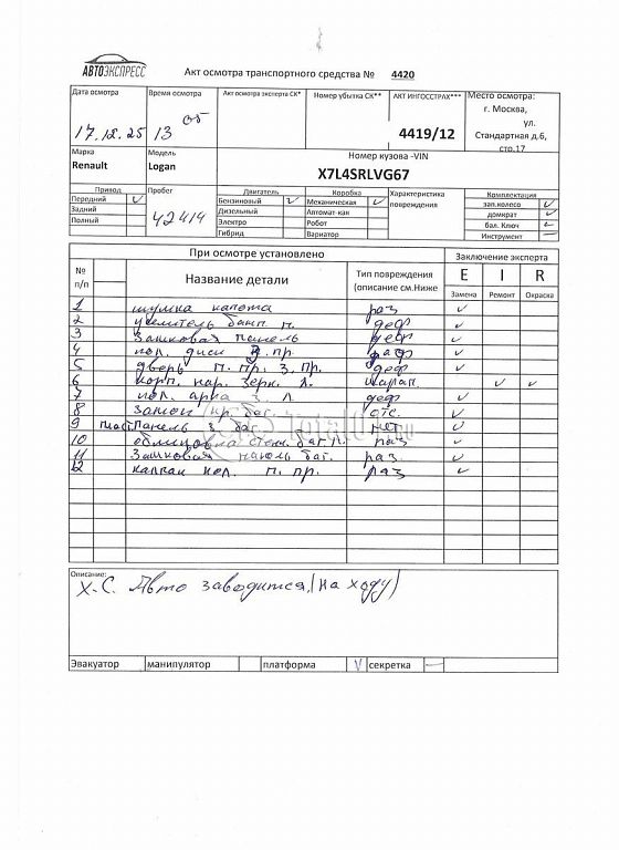 Фото Renault Logan 406