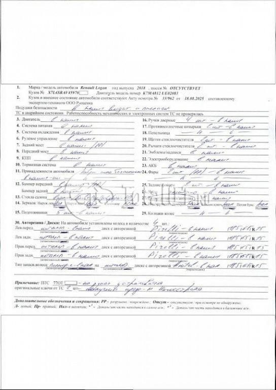 Фото Renault Logan 110