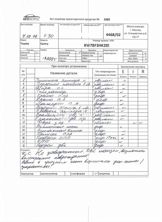 Фото Toyota Camry 432