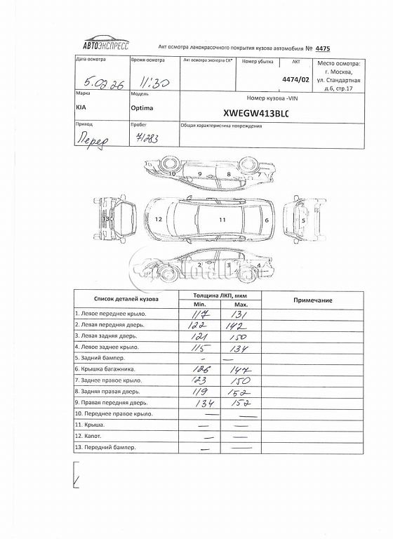 Фото KIA Optima 390