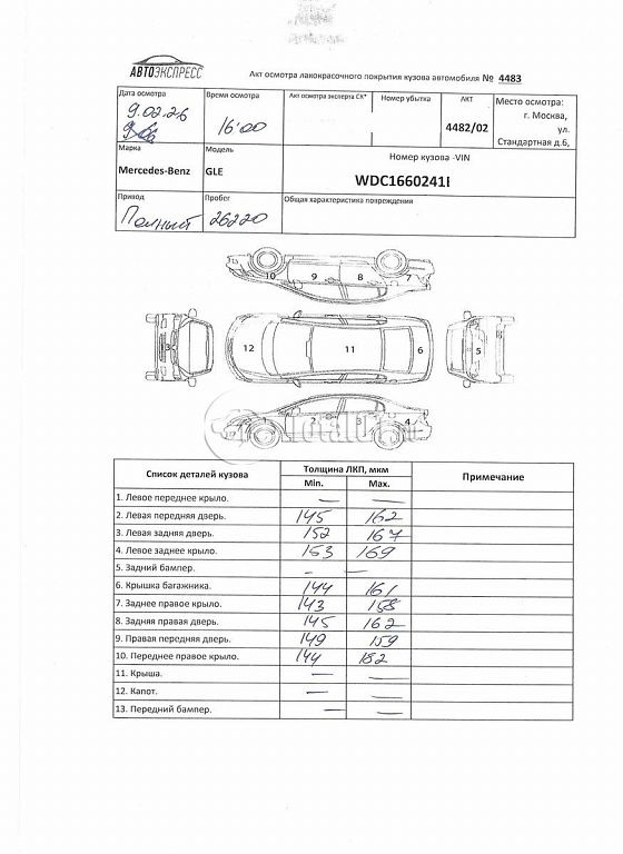 Фото Mercedes-Benz GLE 350D 406