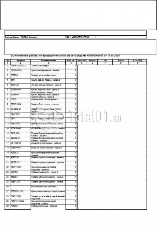 Фото Foton Auman 94