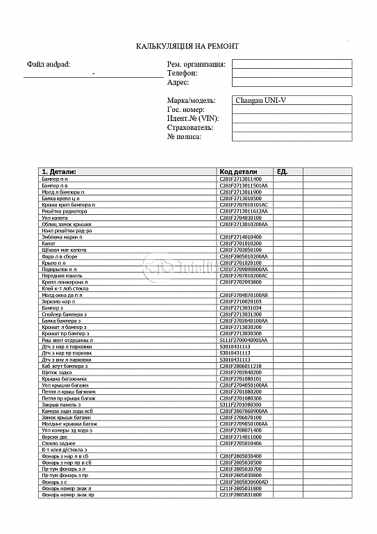 Фото Changan UNI-V 6